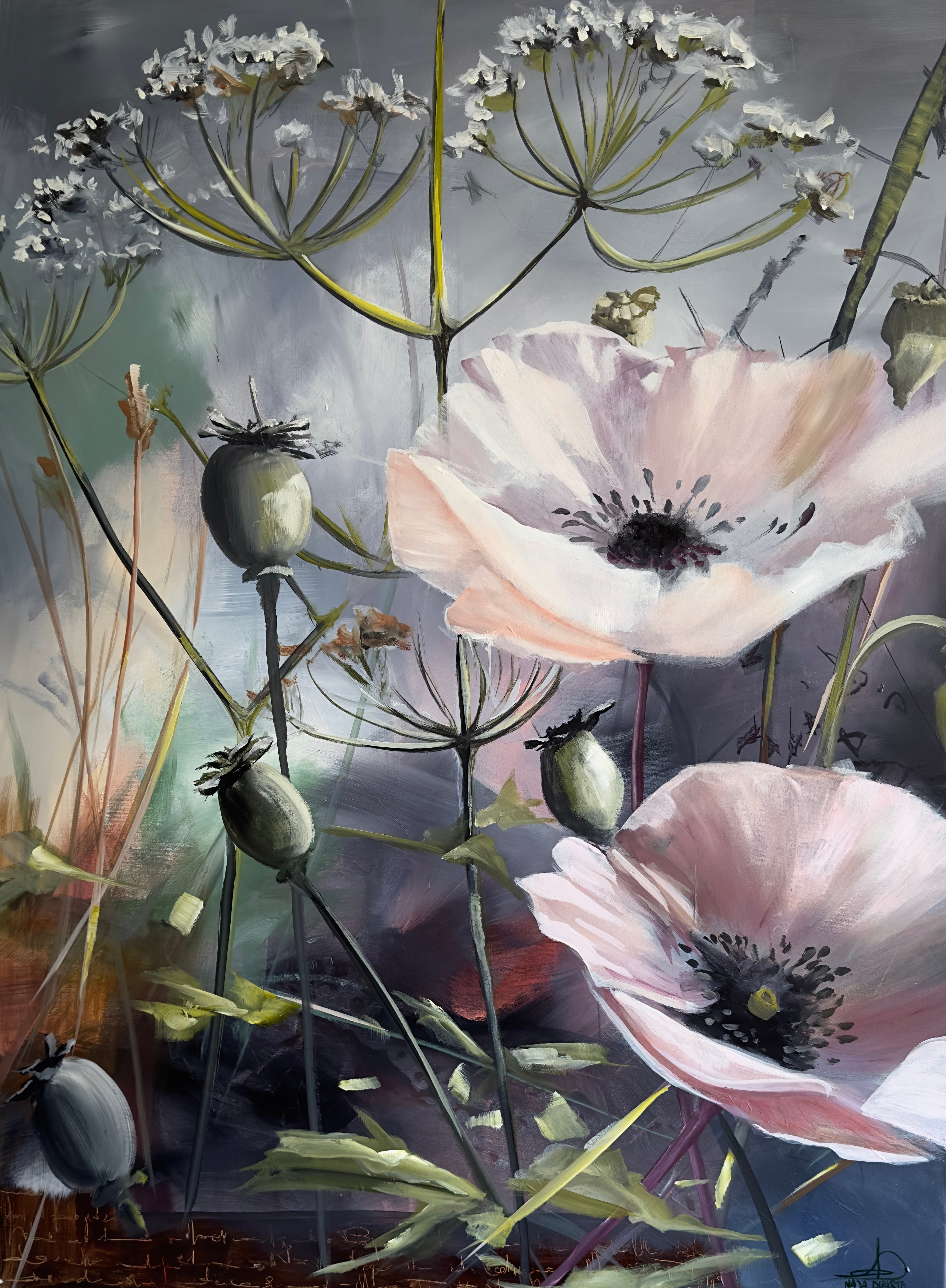 Cow parsley and poppies
120 x 90cm.
13.000,-
Se det hos Galleri Art Expo