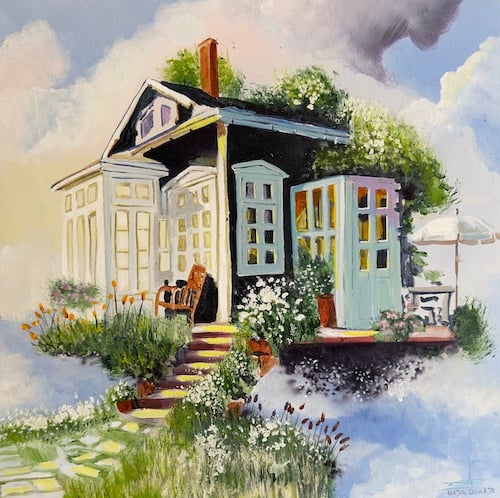 Et lille paradis
 50x50cm.
SOLGT