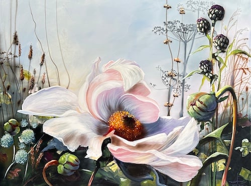 Organisk resonans 
90 x 120 cm.
17.500,-

Se det på Art Hillerød kunstmesse i dagene 13 - 15 marts